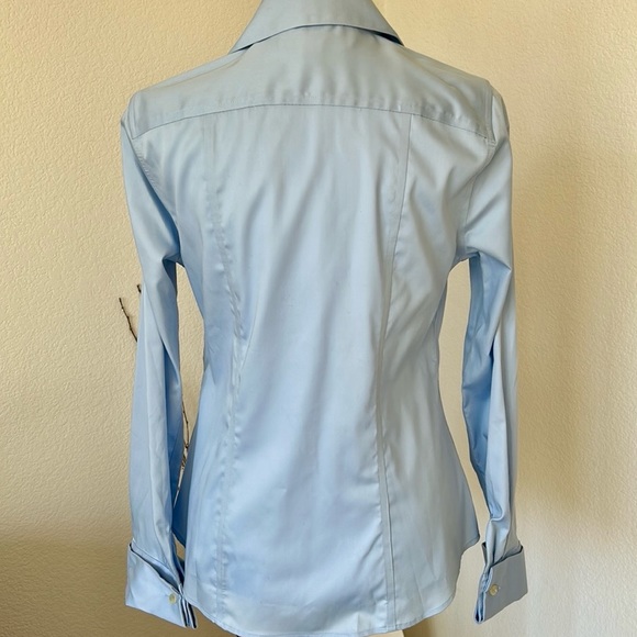 Banana Republic Non-Ironed Tailored Blue Dress Shirt - Picture 3 of 8